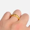 Chrome Hearts 22K Gold CH Plus Band Ring - Image 3
