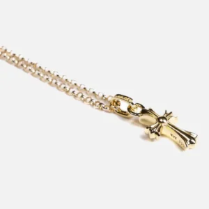 Chrome Hearts 22K Gold Cross Baby Fat Charm
