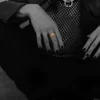 Chrome Hearts 22K Gold Double Floral Ring With 5 Diamonds - Image 3