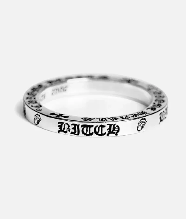Chrome Hearts 3MM the Rolling Stones B Tch Spacer Ring