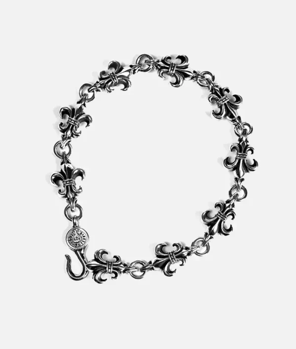 Chrome Hearts BS Fleur Cross Cut out Link Bracelet
