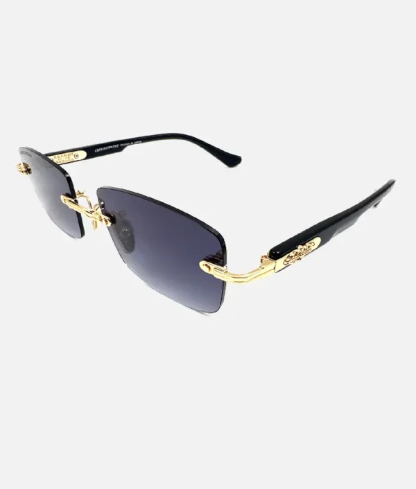 Chrome Hearts Deep II Rectangular Sunglasses Blue