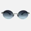 Chrome Hearts Deep III Round Sunglasses