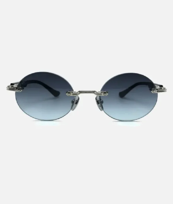 Chrome Hearts Deep III Round Sunglasses