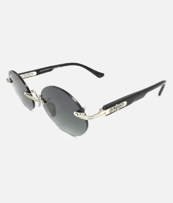 Chrome Hearts Deep III Round Sunglasses - Image 2