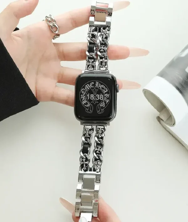 Chrome Hearts Double Row Chain Stainless Steel Band Watch - Image 4