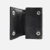 Chrome Hearts Leather Cross Silver Buttons Folded Wallet - Image 2