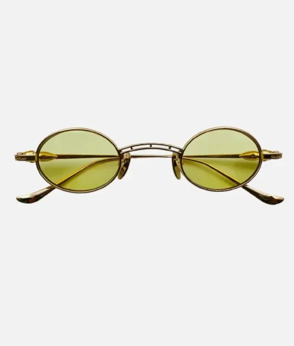 Chrome Hearts Vintage Round Metal Sunglasses Yellow - Image 3