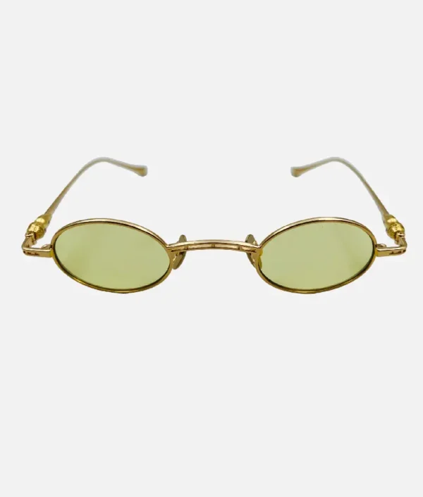 Chrome Hearts Vintage Round Metal Sunglasses Yellow - Image 2