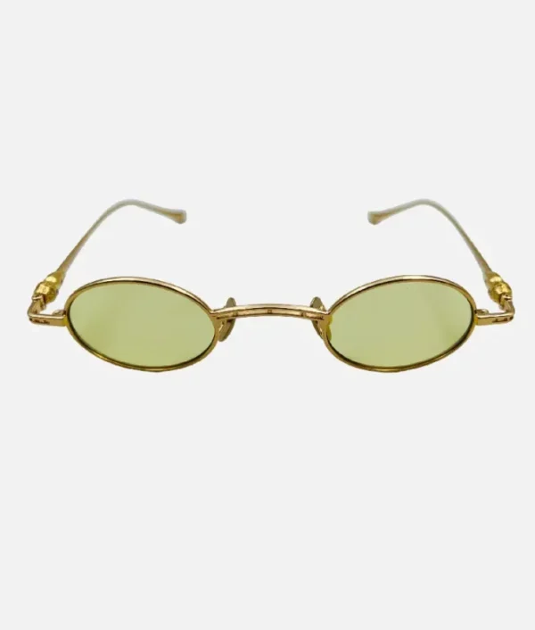 Chrome Hearts Vintage Round Metal Sunglasses Yellow - Image 2